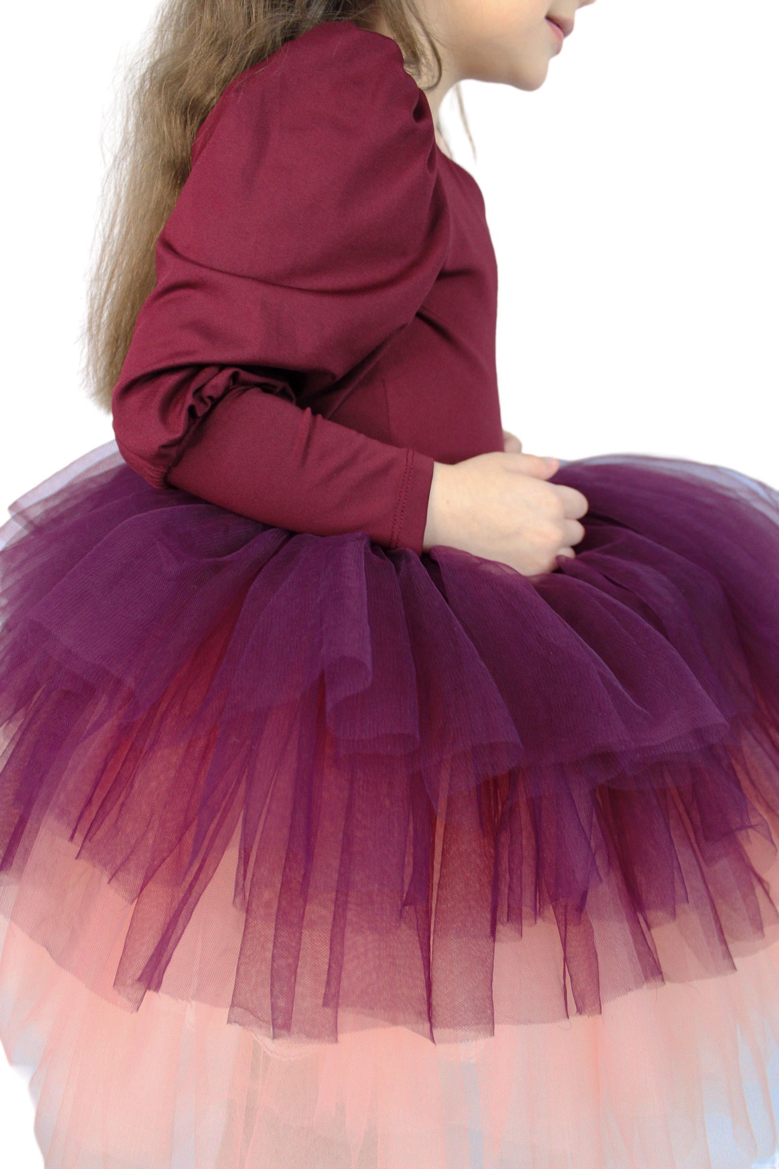 plum, pink soft tulle tutu Leo