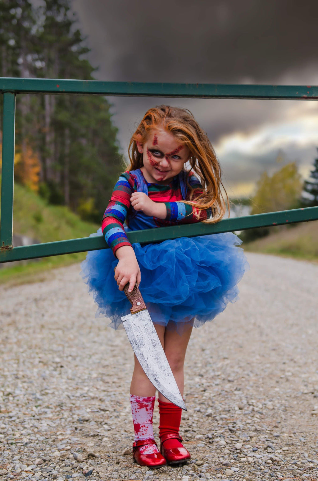 Chucky inspired tutu leotard TWO PIECE FULL COVERAGE TOP