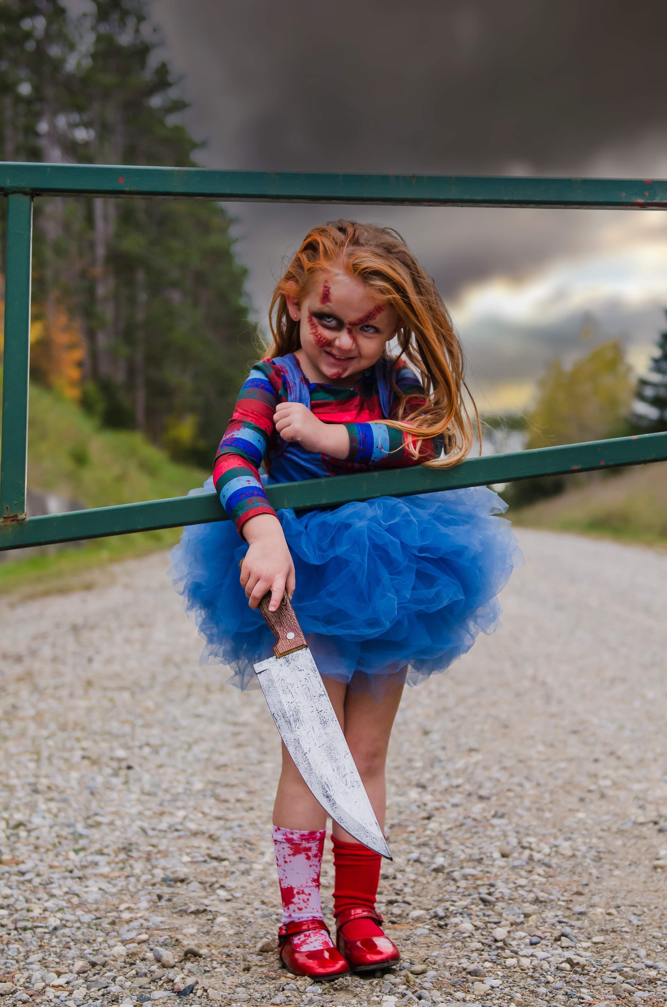 Chucky inspired tutu leotard TWO PIECE FULL COVERAGE TOP