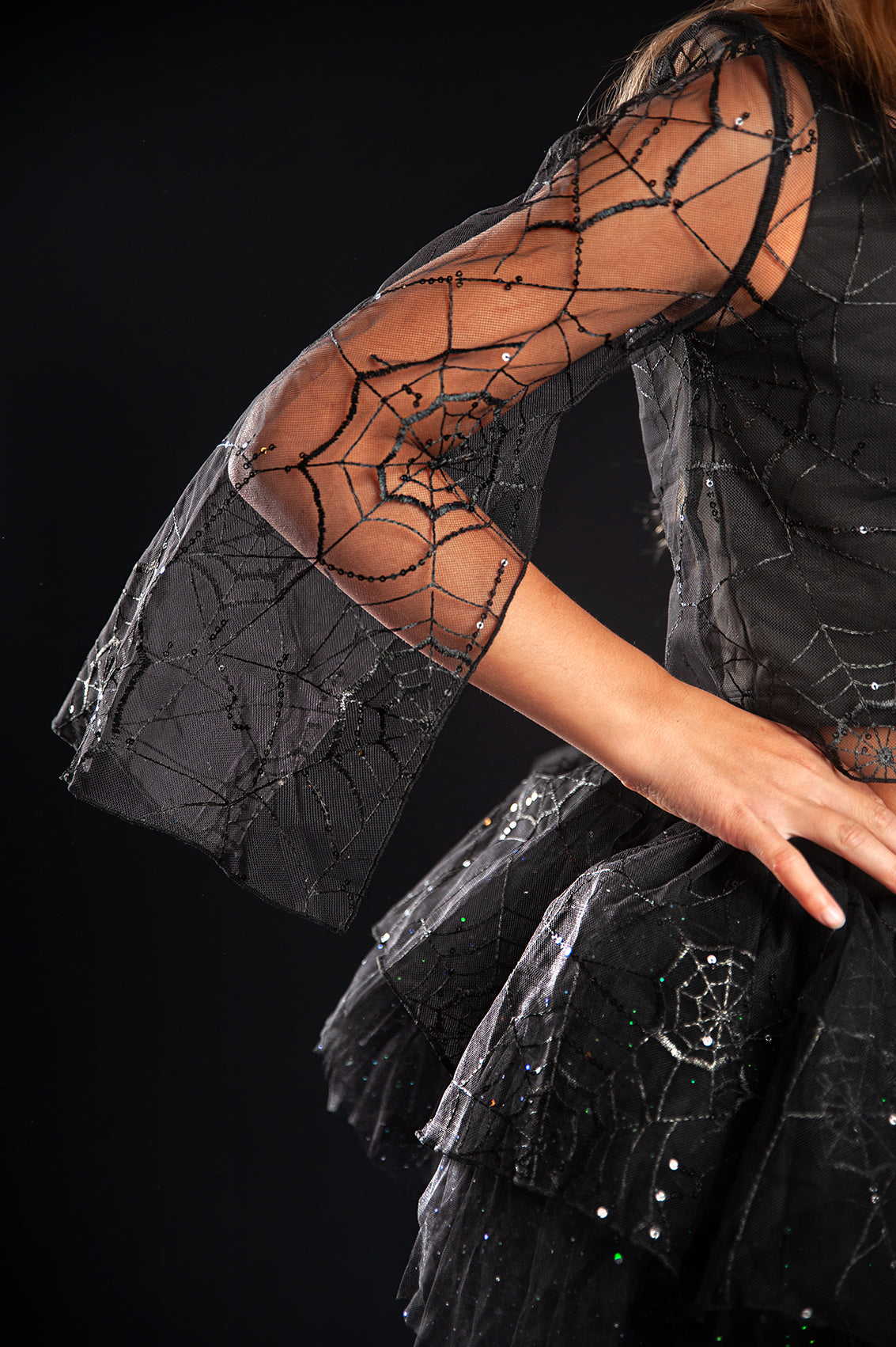 VEIL AND SPIDERWEB MESH TOP (NO TUTU)