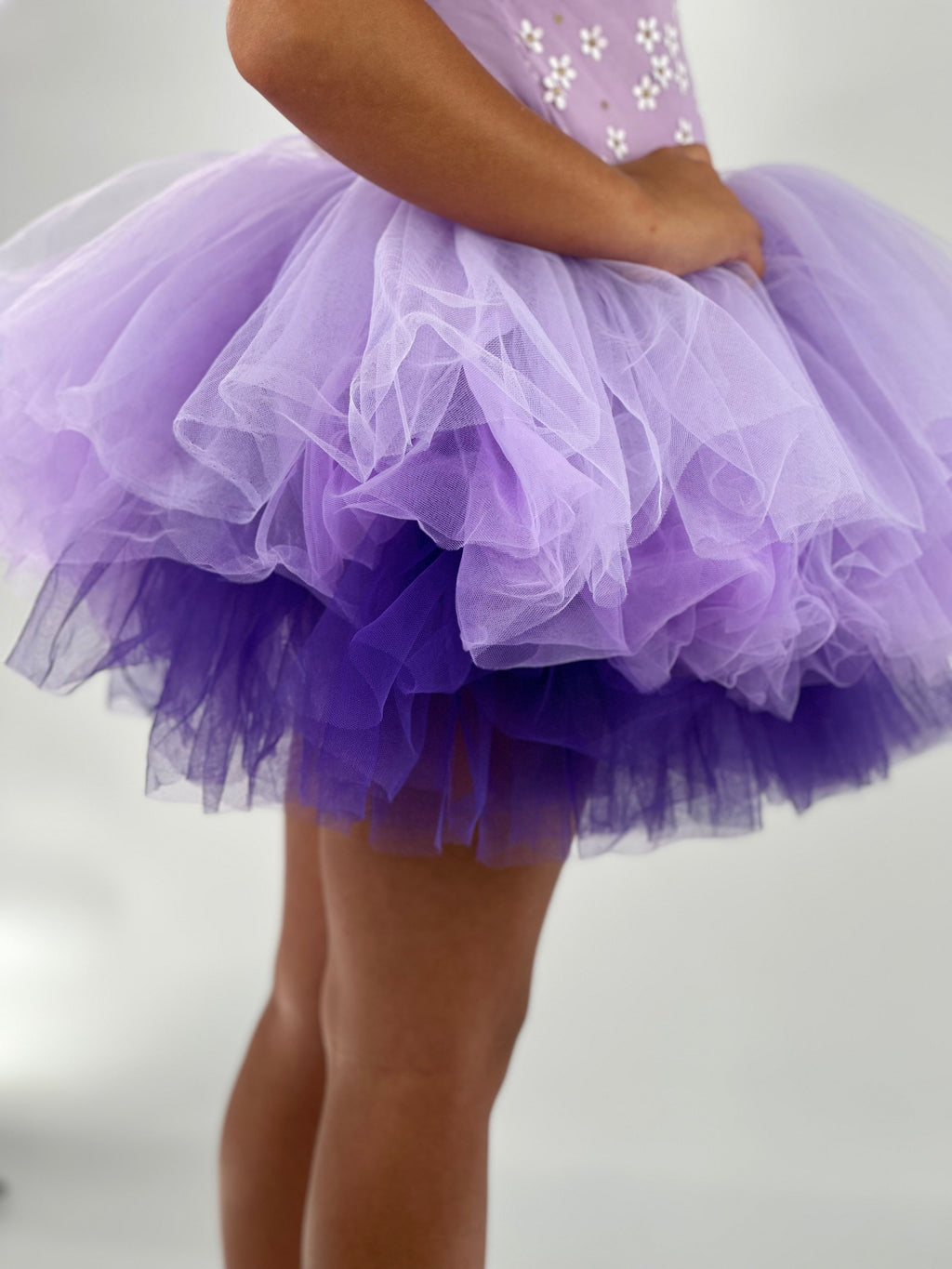 Spring floral lilac tutu leotard- one piece