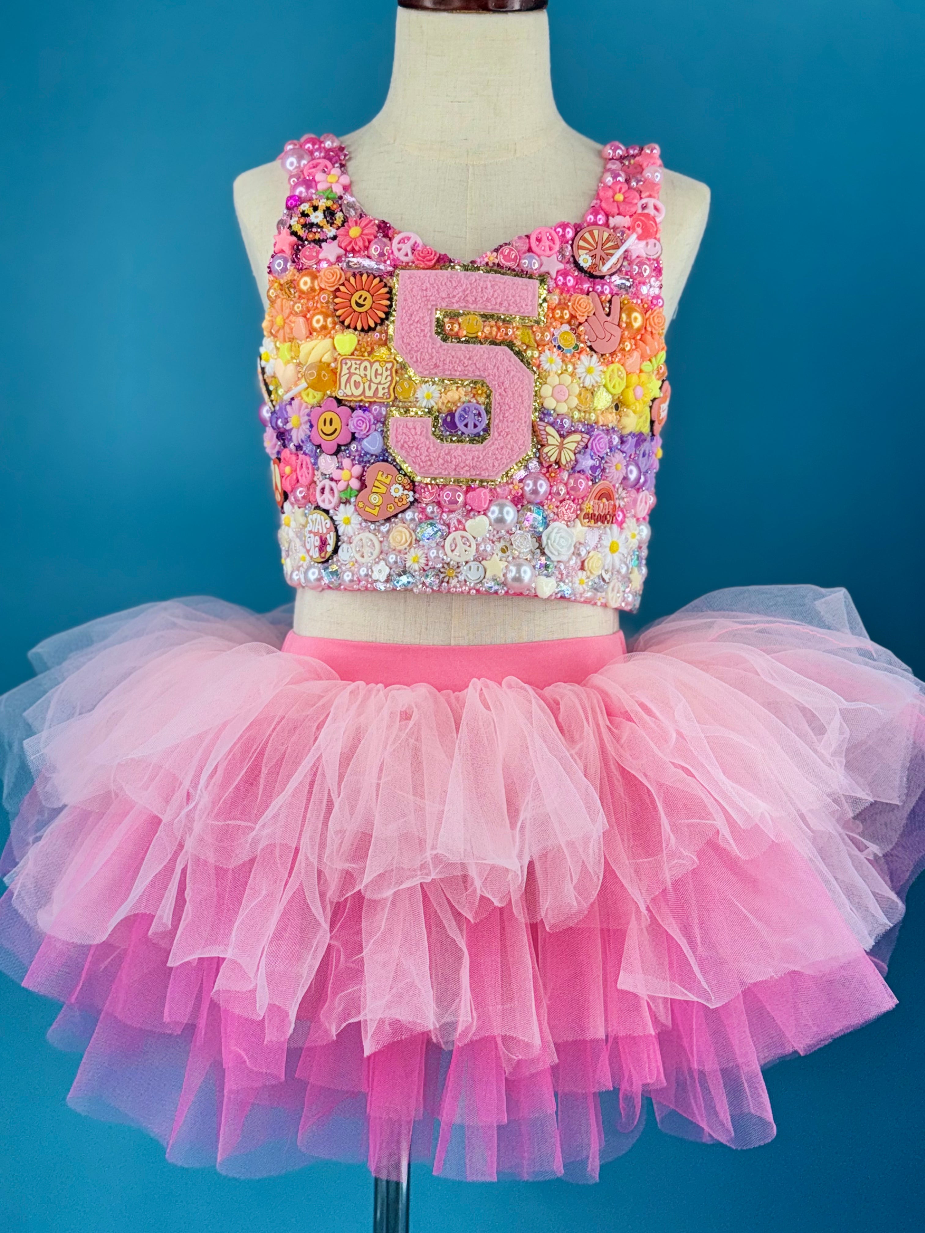 GEMMED TUTU LEOTARD (any theme)