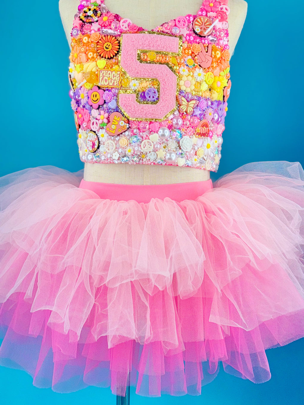 GEMMED TUTU LEOTARD (any theme)