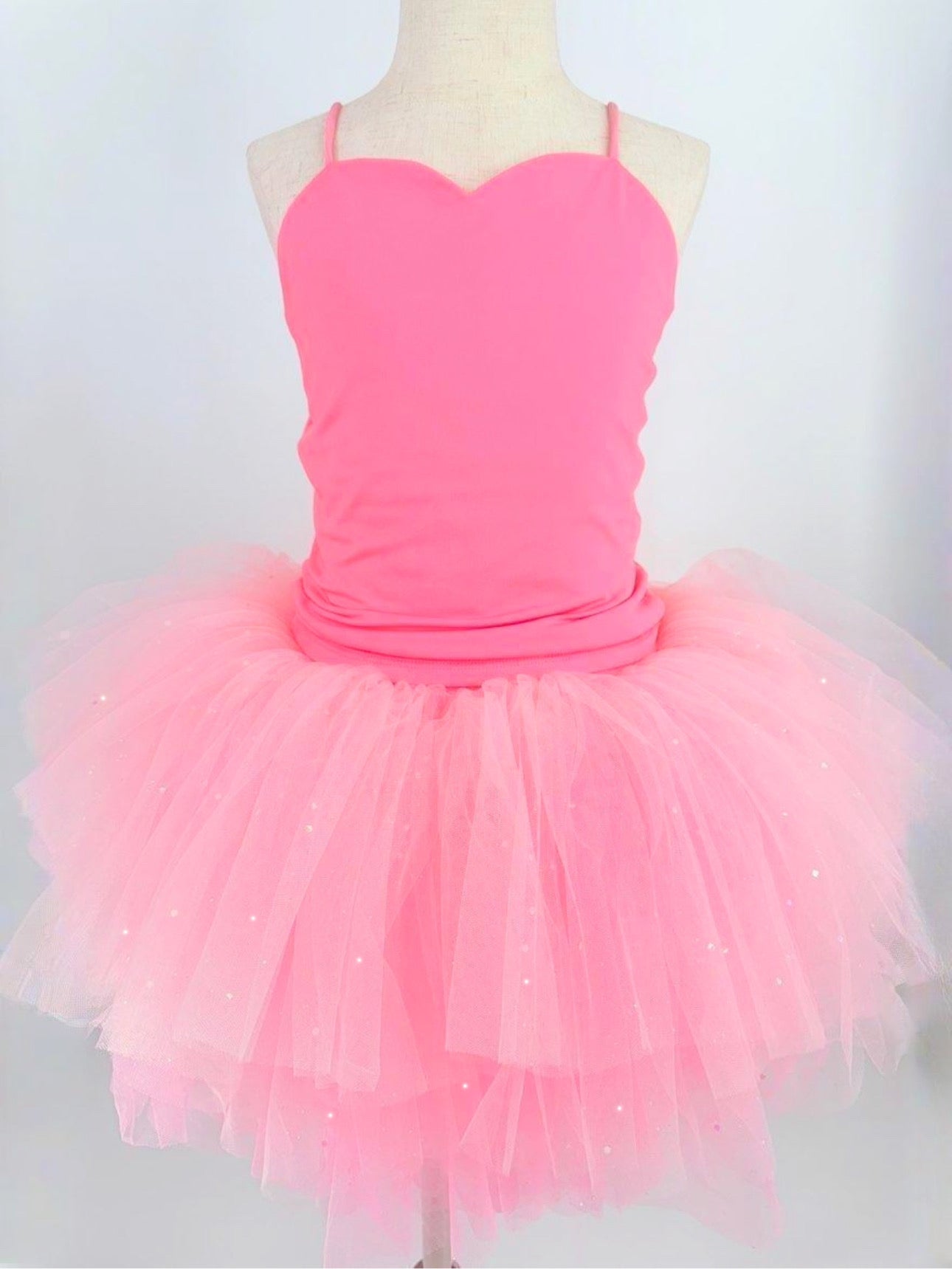 Pink Three piece set with pearl rhinestone mesh