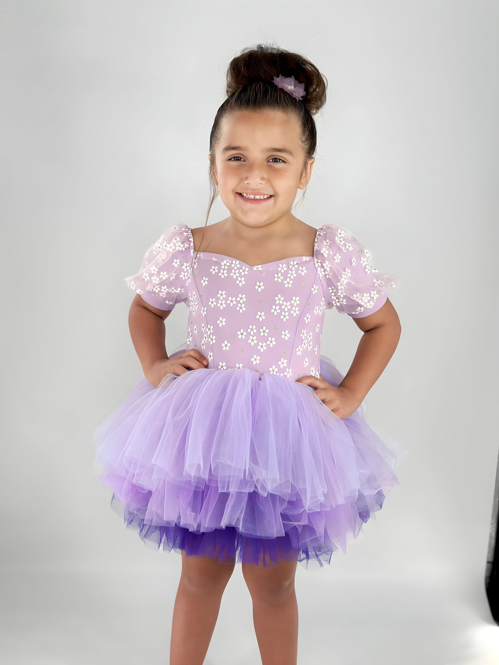 Spring floral lilac tutu leotard- one piece
