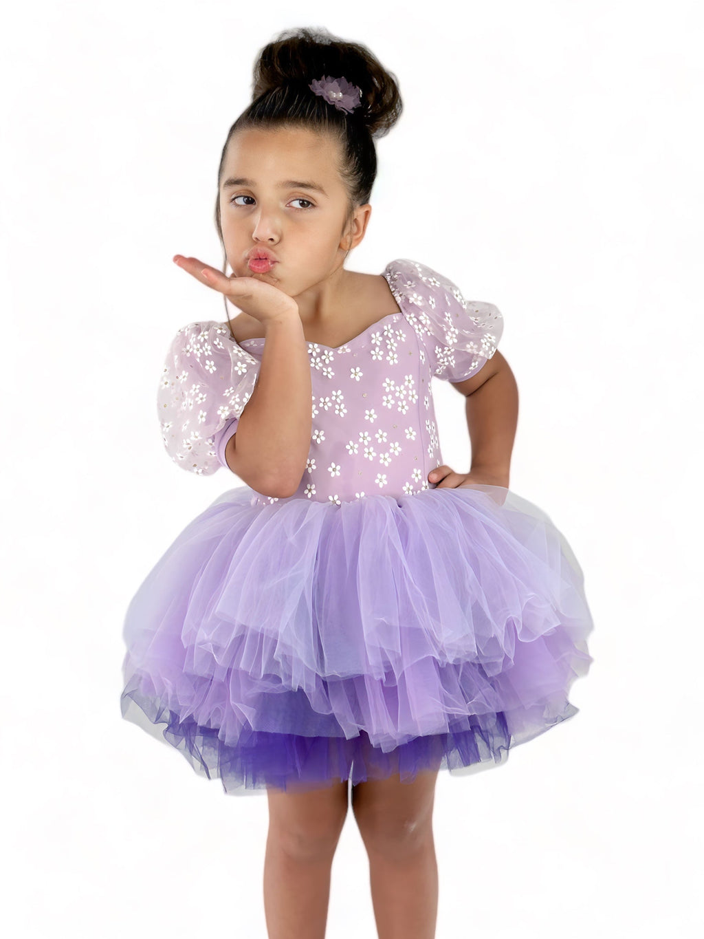 Spring floral lilac tutu leotard- one piece