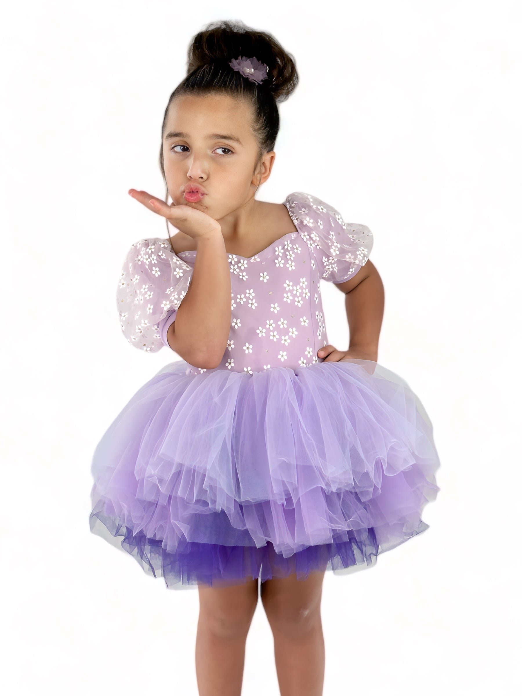 Spring floral lilac tutu leotard- one piece