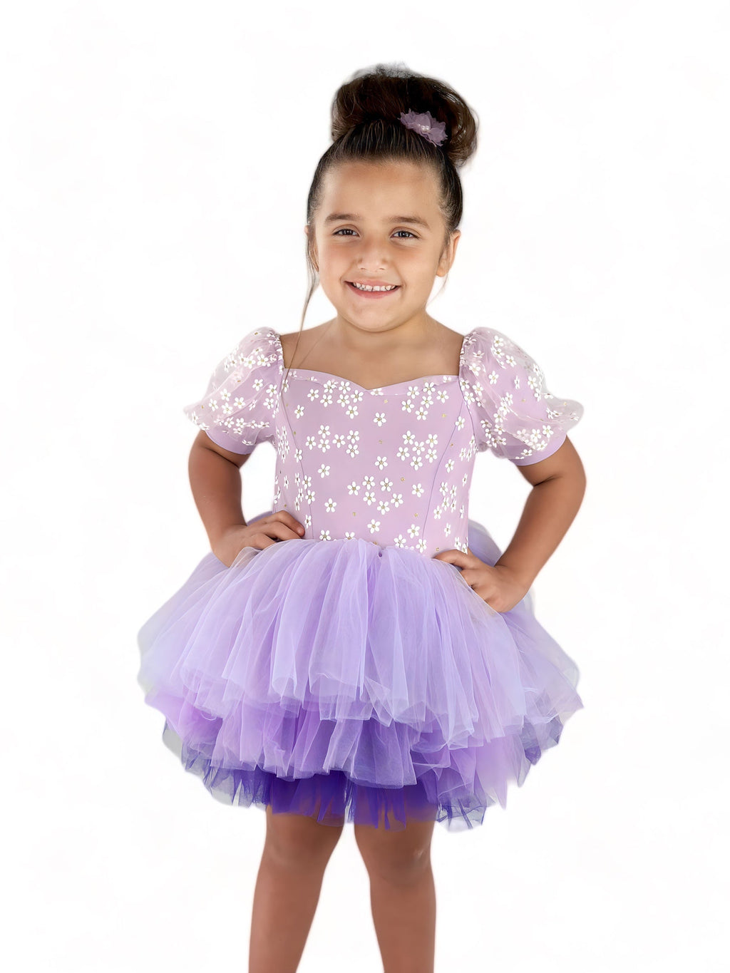 Spring floral lilac tutu leotard- one piece