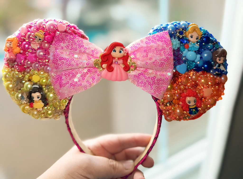 Gemmed ears headband or bow