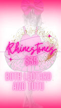 Rhinestones on both leotard and tutu