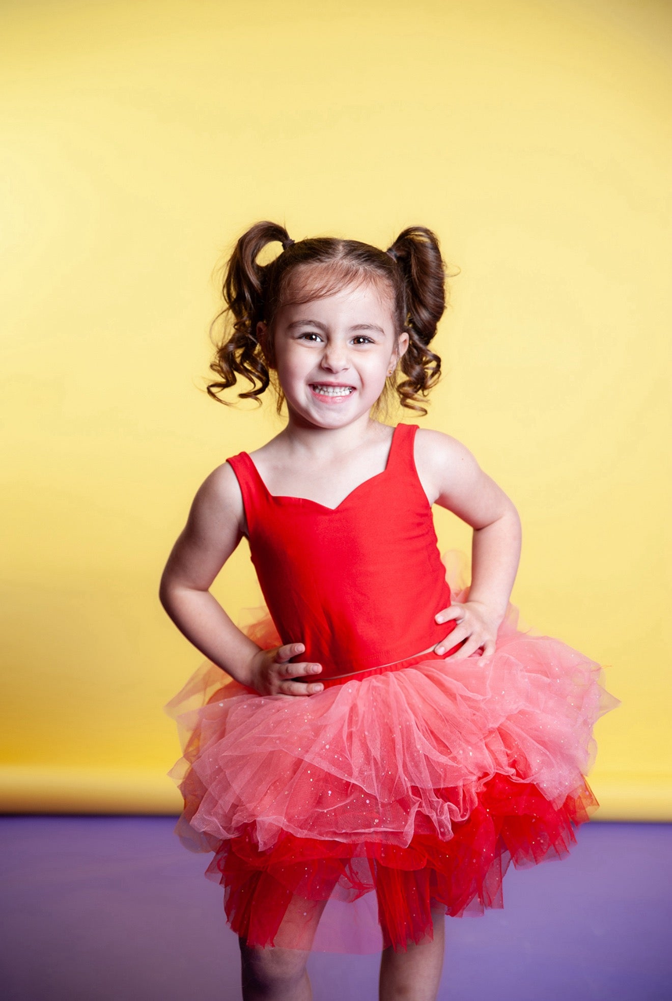 Red two piece bamboo tutu set