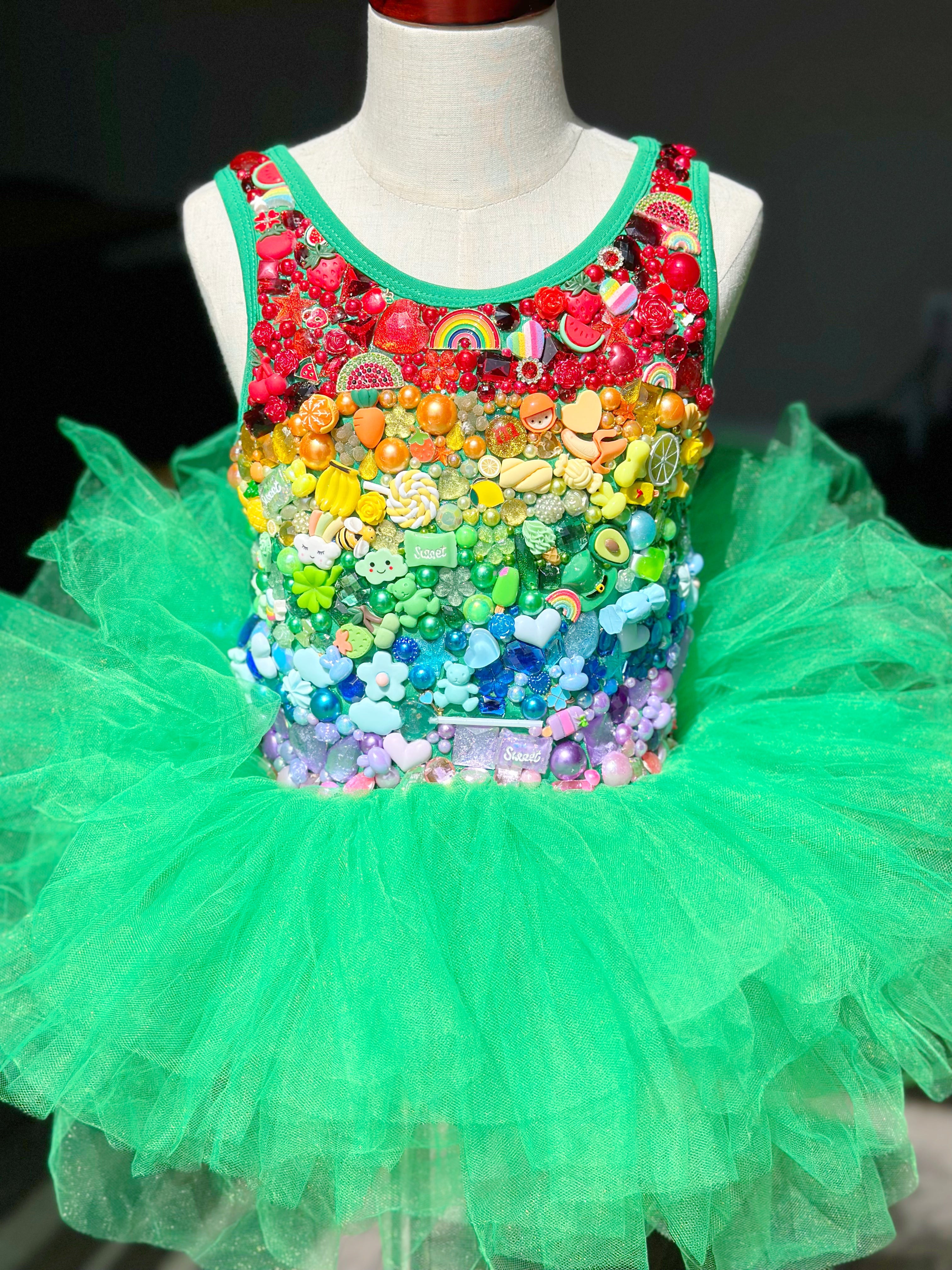 GEMMED TUTU LEOTARD (any theme)